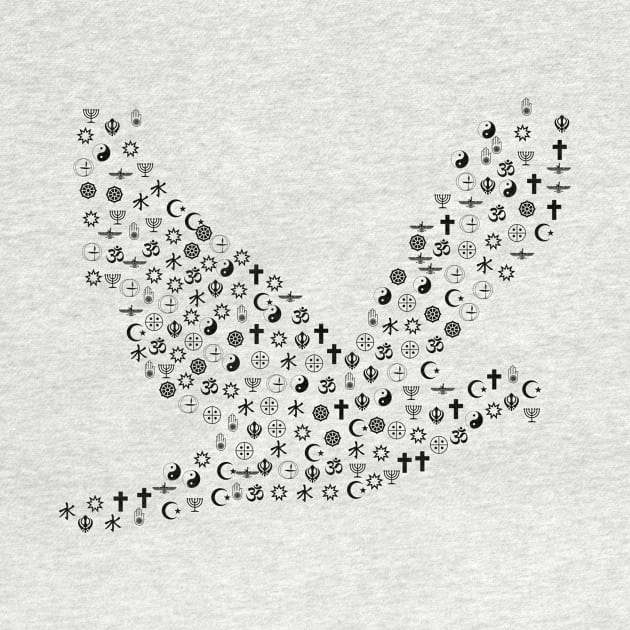 World Religions Peace Dove by Sanu Designs